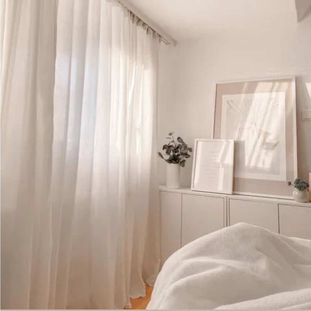 IKEA Tibast 100% cotton curtains drapes bundle of 4 57x98